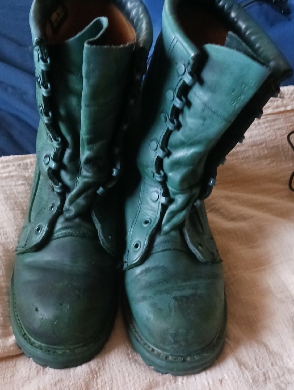 Bates Men's Teal Green Combat Boots Size 7 Womens 9.